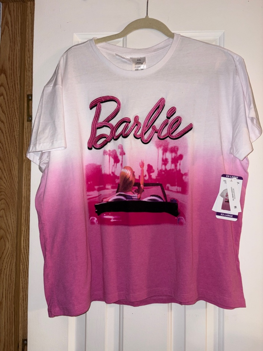 Barbie White to Pink Ombre Graphic Tee - Barbie